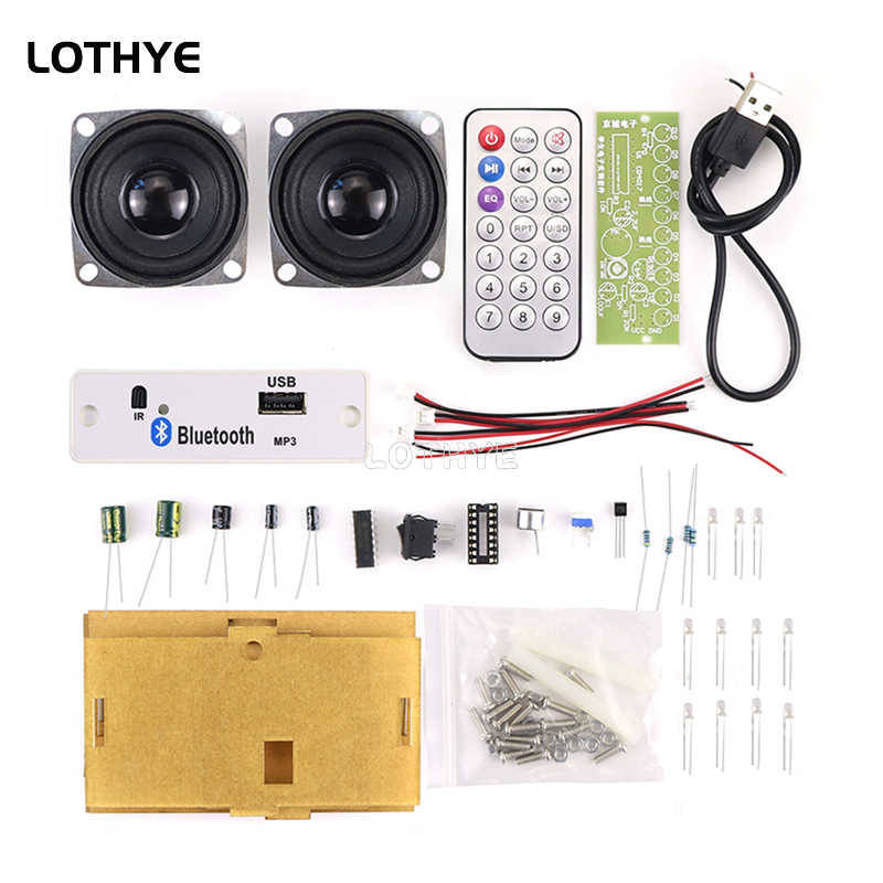 Diy Electronics Audio - มินิแอมพลิฟายเออร์บลูทูธ 3W*2 ชุดทำลำโพง DIY ชุดอิเล็กทรอนิกส์ สองช่องสัญญาณ