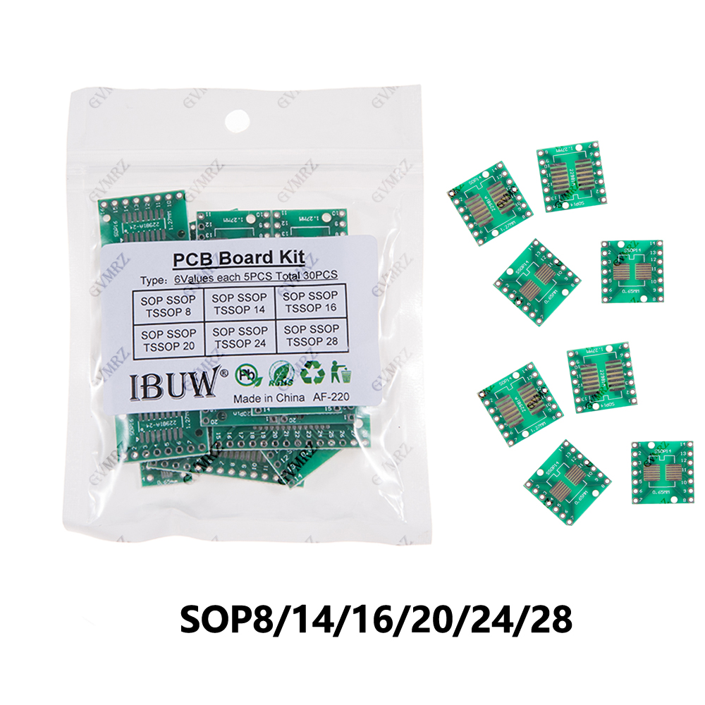 Diy Electronics Gadget - 30 ชิ้น 6 ขนาด ชุดอะแดปเตอร์บอร์ด PCB