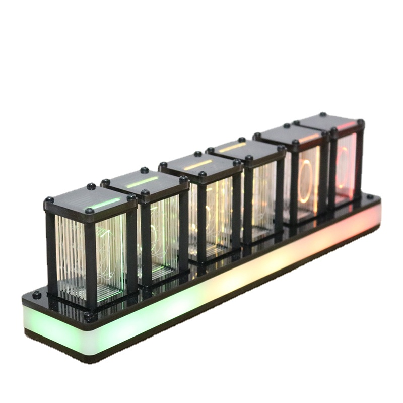 Diy Electronics Desk - นาฬิกาตั้งโต๊ะ LED แบบดิจิทัลเงียบตั้งโต๊ะ RGB หลอดเรืองแสงแบบ DIY