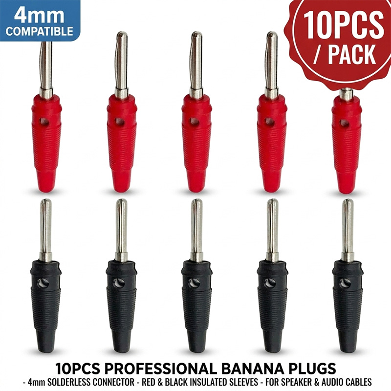 10 ชิ้น 4 มม.ปลั๊กกล้วยตัวเชื่ - Diy Electronics Audio บทวิจารณ์และราคา
